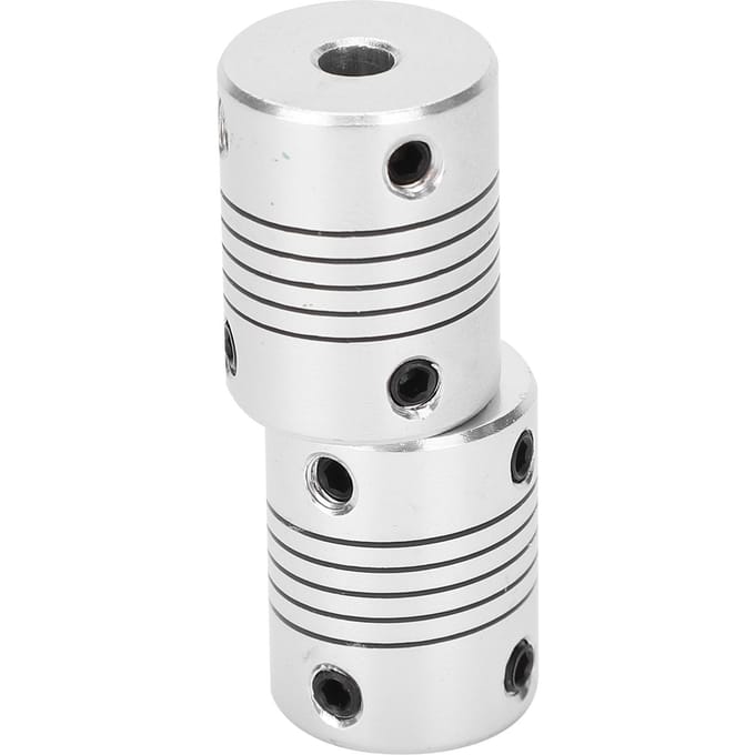 2 Stuks Askoppeling Flexibele Encoder Aluminiumlegering Koppeling Stappenmotor DIY 3D Printer 5x8mm white