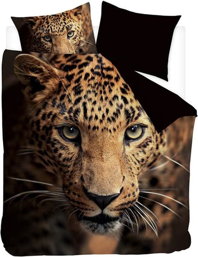 Snoozing Lupard - Dekbedovertrek - Tweepersoons - 200x200/220 cm - Multi kleur