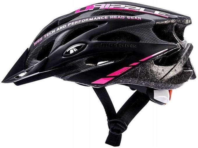 Meteor - Fietshelm - MV29 Drizzle - maat L 58-61 cm zwart/roze