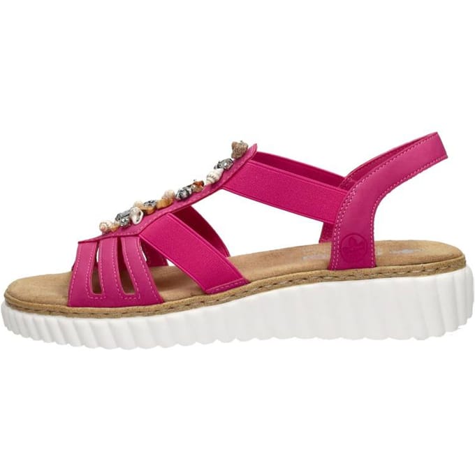 Rieker Sandalen Plat Sandalen Plat - Fuchsia - Maat 36
