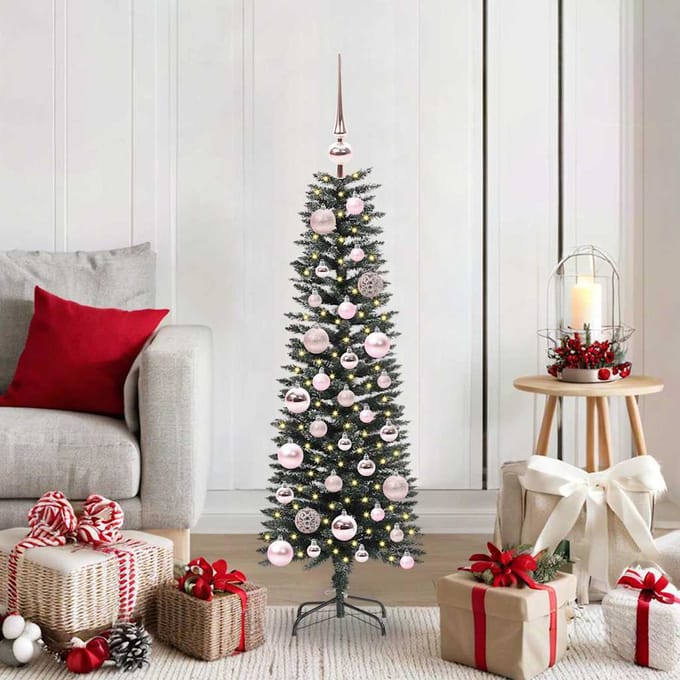 vidaXL - Kunstkerstboom - Groen - 120 - cm - PVC - en - Plastic - en - Staal