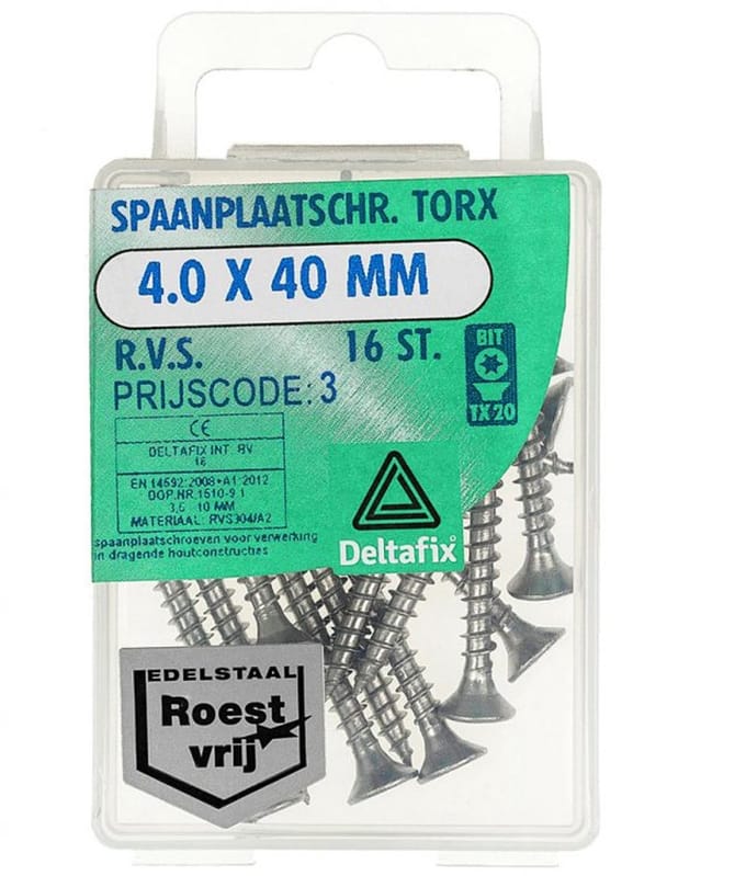 Deltafix - Sp.pl.schr.torx 3,0x25mm rvs 30st