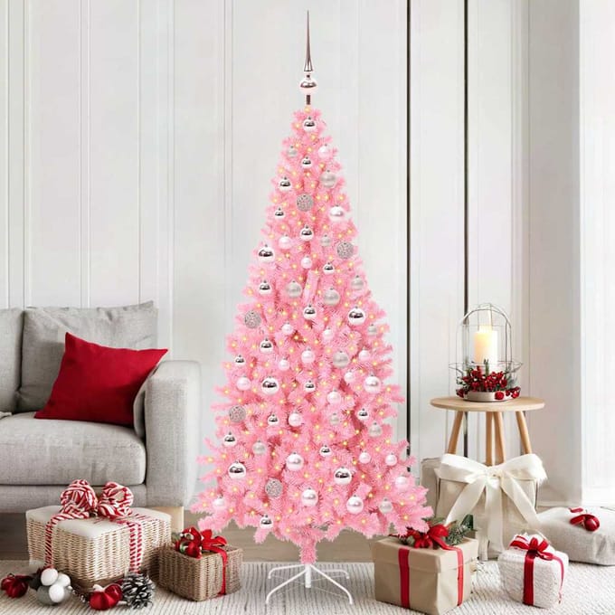 vidaXL - Kerstboom - Roze - 180 - cm - PVC