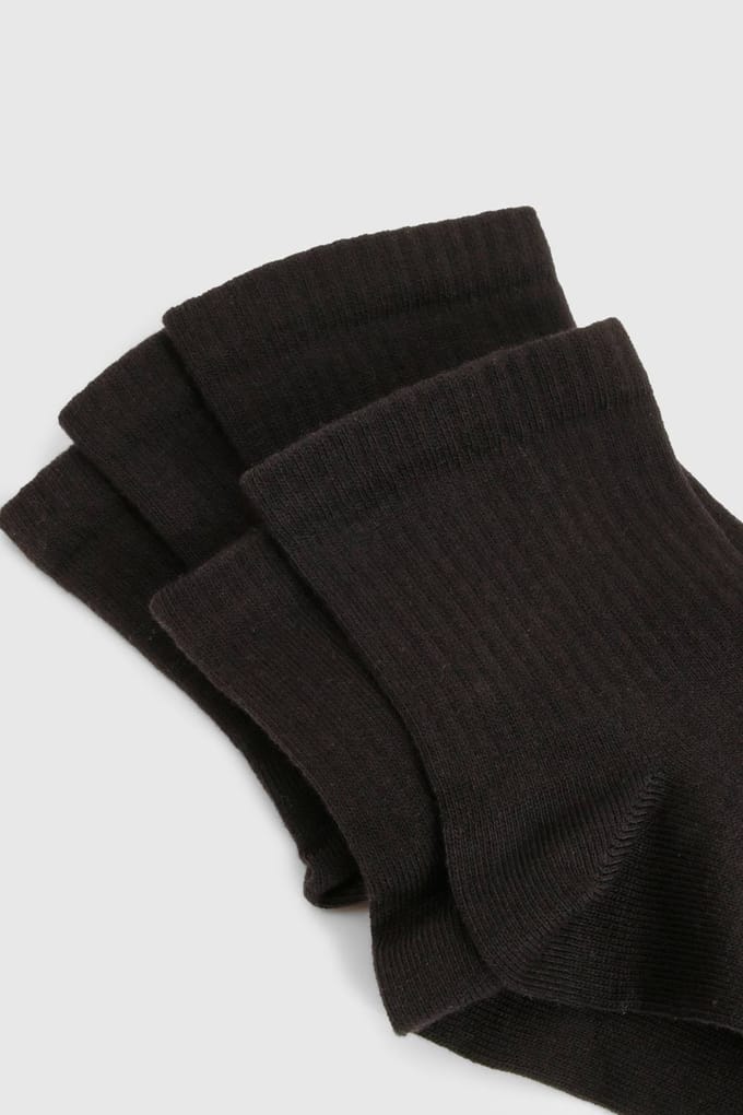 boohoo Dames Effen zwarte 5-pack enkelsportsokken