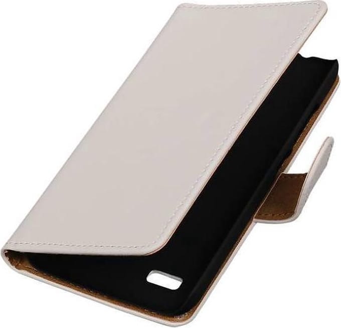 Bookstyle Wallet Case Hoesje Geschikt voor Huawei Ascend Y560 / Y5 Wit