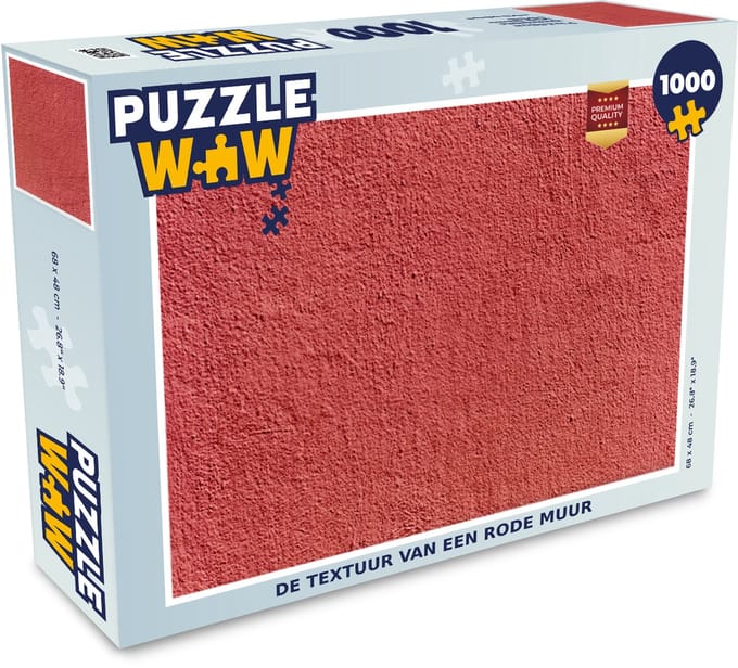 Puzzel Beton - Muur - Rood - Legpuzzel - Puzzel 1000 stukjes volwassenen
