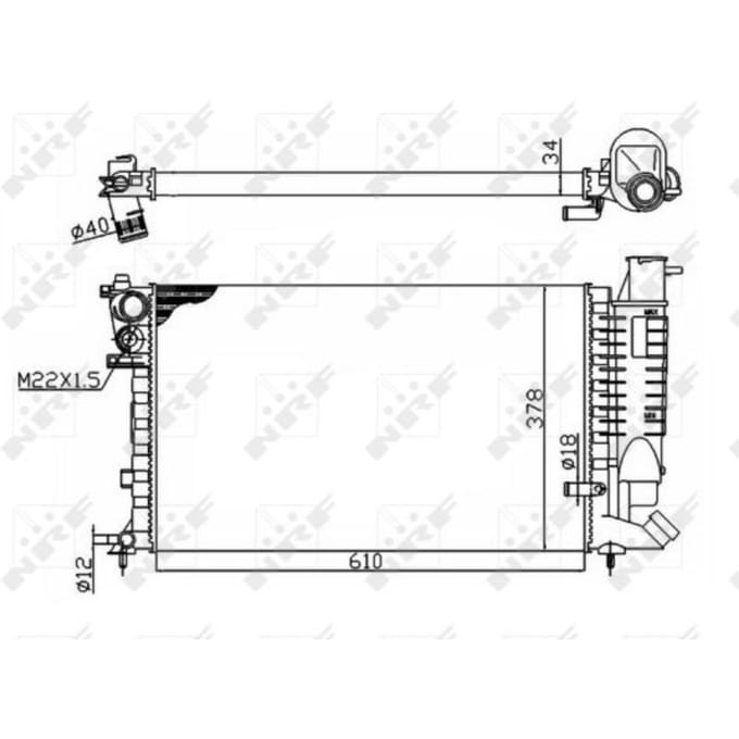 Radiator, motorkoeling NRF 50475