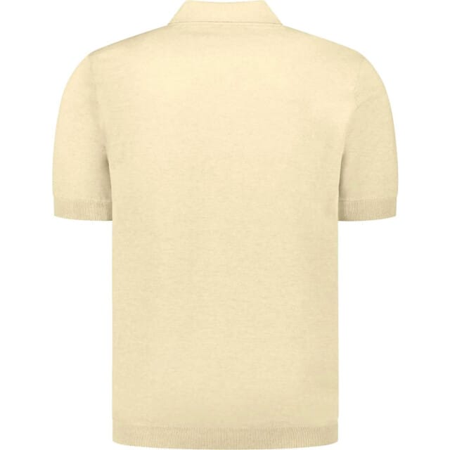 No Excess Pullover Short Sleeve V-Polo Melange Yellow  XL