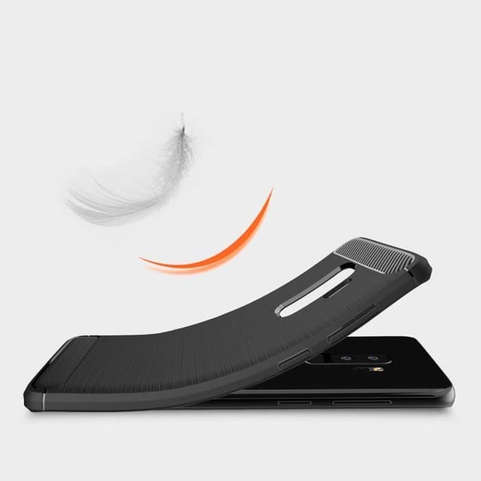 Hoesje - Duitse Technologie - Elite Carbon - Samsung Galaxy S9 Plus - Zwart - TPU - Flexibel zwart