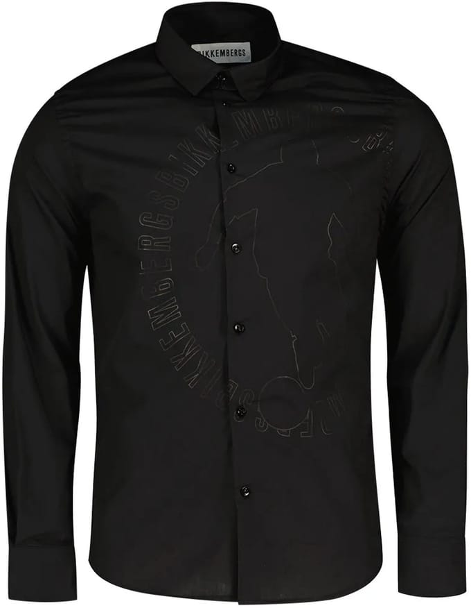 Bikkembergs Bms0939 Overhemd Met Lange Mouwen Zwart 40 Man