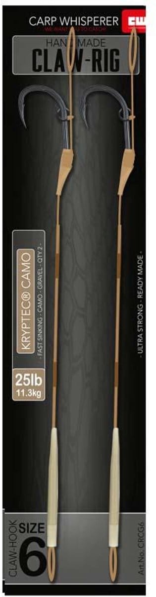 Carp Whisperer - Claw Rig - Haak maat: 8 - 2 stuks - Weed