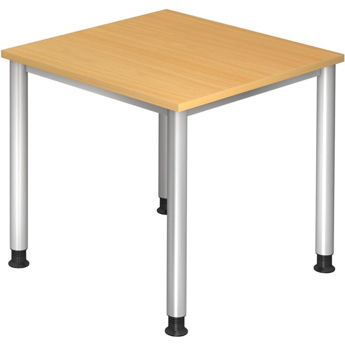 HILO 8 S | Bureau - Beuken 80 x 80 Tafelhoogte I In hoogte verstelbaar