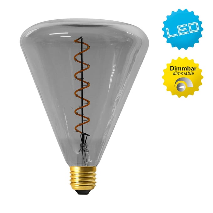 Näve LED lamp Dilly E27 4W 2200K dimbaar, grijs getint