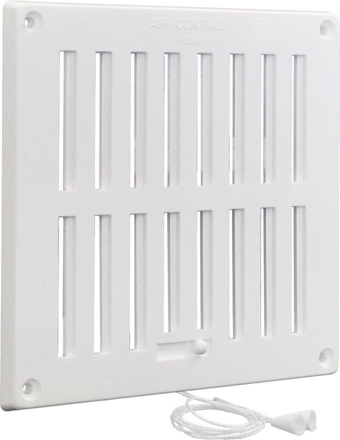 AIR CONTROL schuifrooster afsluitbaar 200x200mm kunststof - wit (20201071)