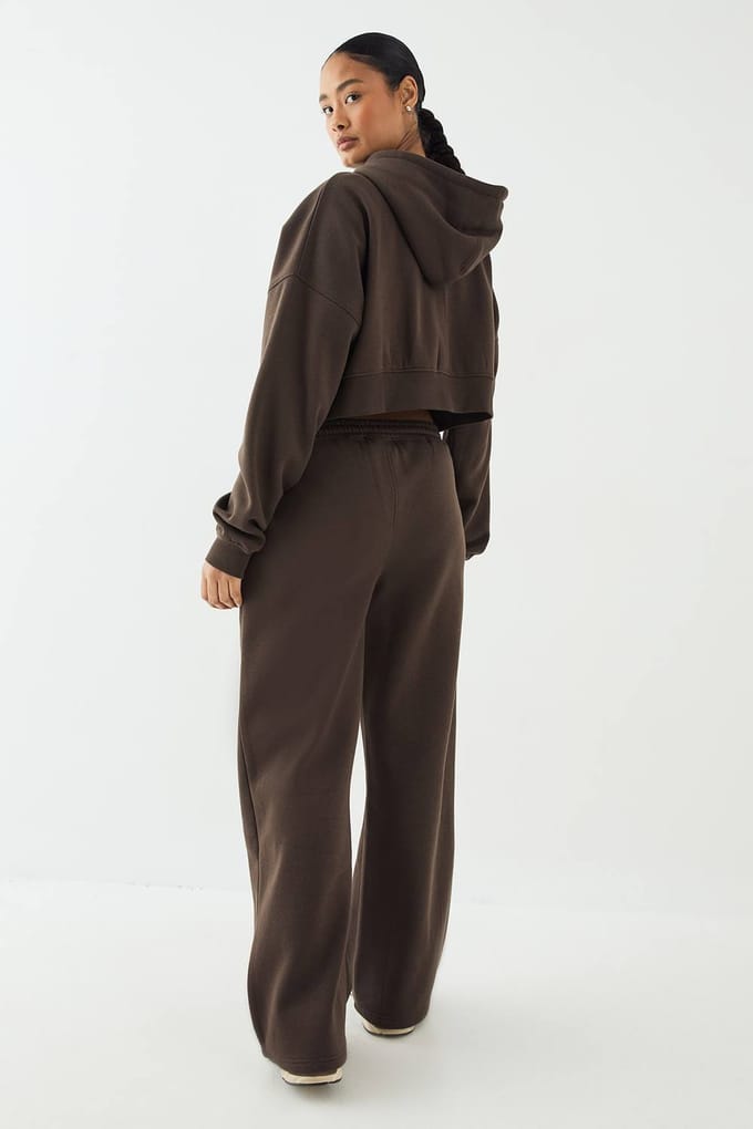 Dames DSGN Studio Applique 3-delige Tracksuit | Espresso | Maat: XS
