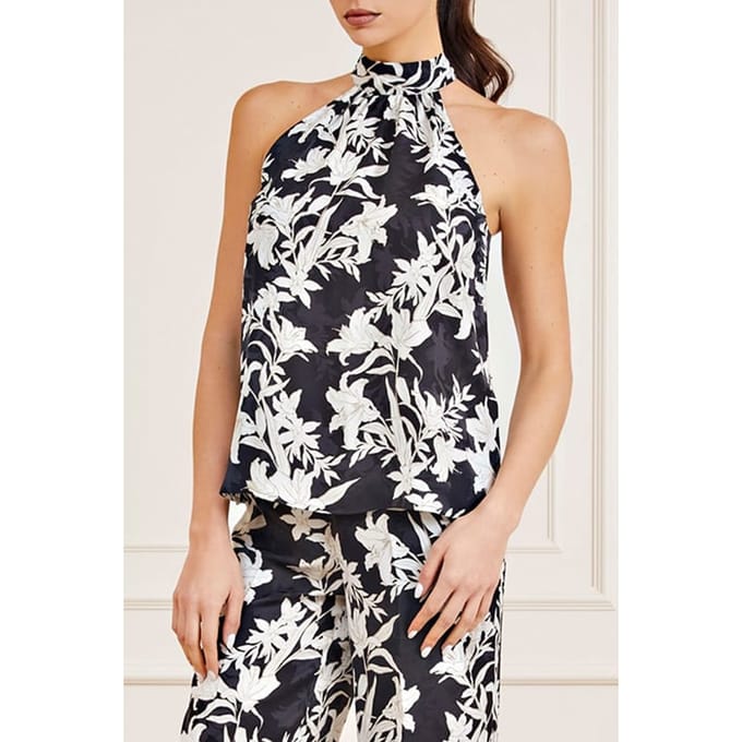 GUESS Marciano By  Sunburst Top Black Print Größe: S | Tanktops Outlet | Damen | Schwarz