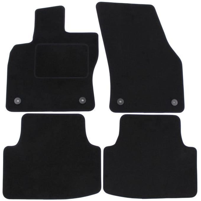 Vloermatten - Seat - Leon 3 - Zwart velours - 4 stuks - Precieze pasvorm