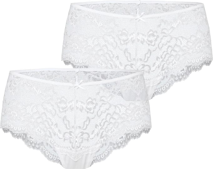 Bellivalini Dames Slip Onderbroek – Wit (2Pack) – S – MS-GAB-144-Shorts-2P
