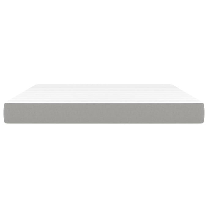 vidaXL - Pocketveringmatras - medium - 160x200x20 - cm - stof - lichtgrijs