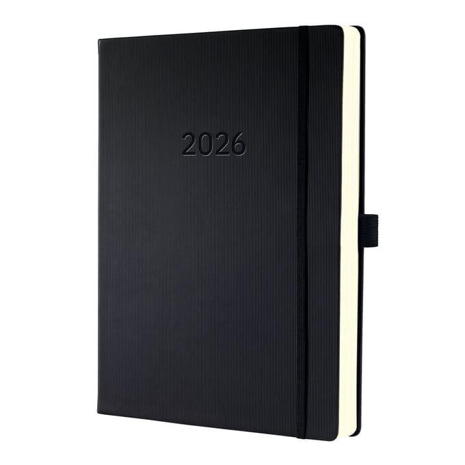 Sigel agenda 2026 Conceptum - afsprakenplanner - formaat A4+ - zwart - hardcover - SI-C2604