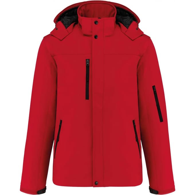 Kariban Gewatteerde softshell herenparka met capuchon K650 - Red - XL