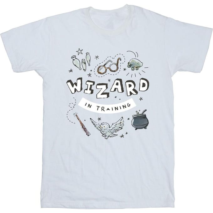 Harry Potter Jongens Tovenaar In Training T-Shirt (Wit)