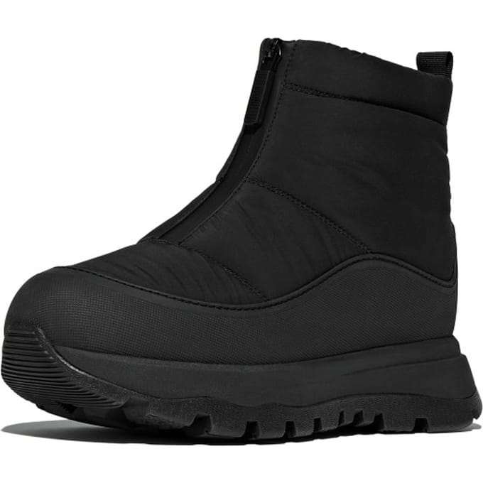 FitFlop Neo-D-Hyker Padded/Quilted Boot Short (Zip) ZWART - Maat 37