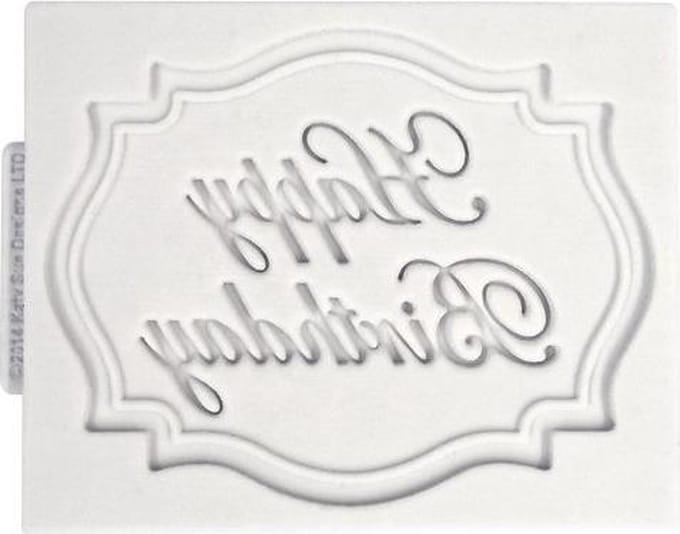 Katy Sue Mould Mini Plaque - Happy Birthday