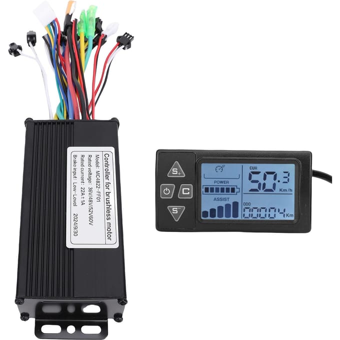 22A Sinusgolf 3-Modus Controller en S861 LCD Display Meter voor Elektrische Fiets Modificatie gray