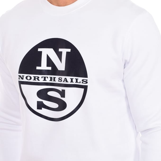 Heren sweatshirt met lange mouwen en ronde hals 9024130