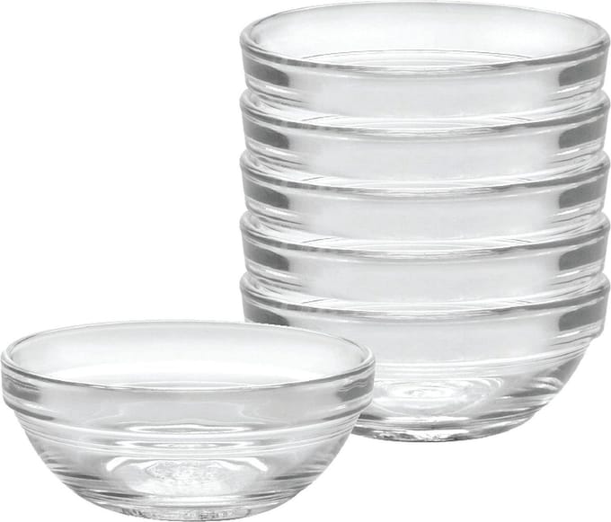 DURALEX 6 stapelbare kommetjes 9 cm Ø - 3.5 cm hoogte Lys