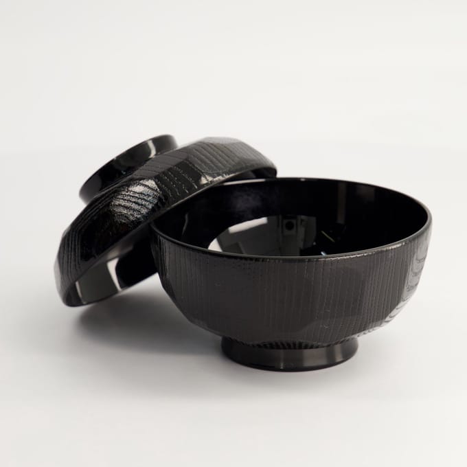 Tokyo Design Studio - Kom met Deksel - Zwart - 300 ml - 12 x 9,5 cm - Lacquerware