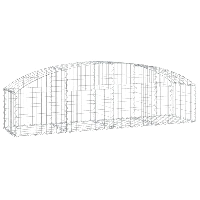 vidaXL - Schanskorf - gewelfd - 200x50x40/60 - cm - gegalvaniseerd - ijzer