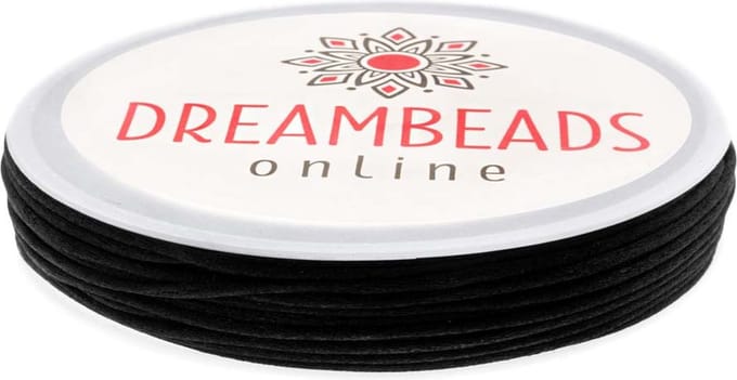Satijnkoord (2 mm) Black (8 Meter)