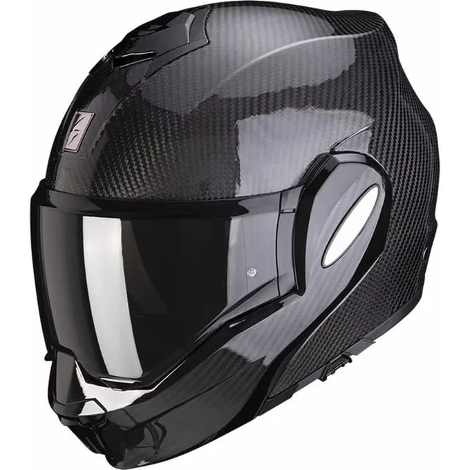 Scorpion Exo-Tech Evo Carbon Glossy - Systeemhelm - Maat L - Motorhelm - ECE 22-06 gekeurd