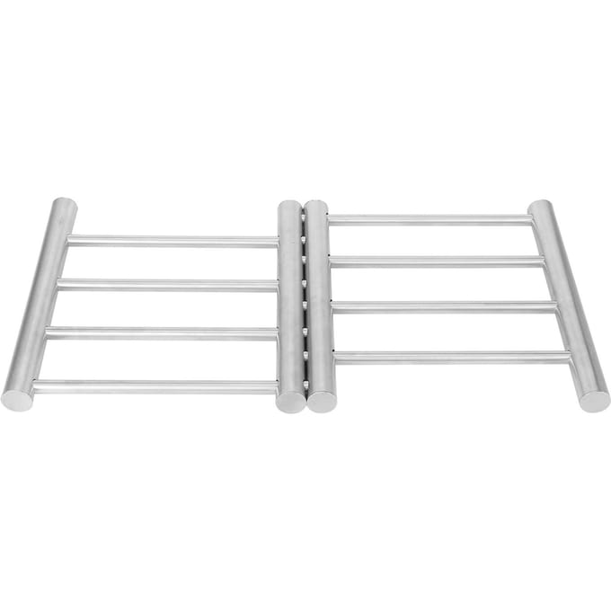 Roestvrij Staal Uitschuifbare Pannenonderzetter Isolatiematten Hittebestendige Placemat Keukengadget white