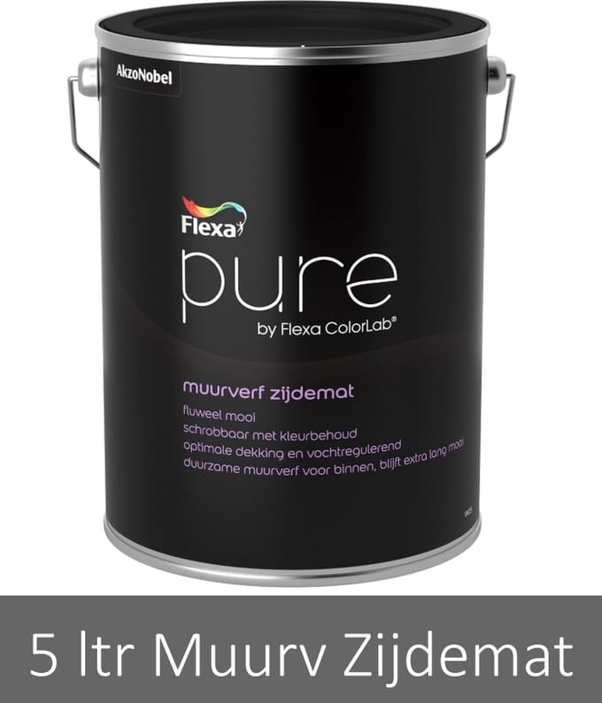 Flexa Pure muurverf ZIJDEMAT basis W05 5 L