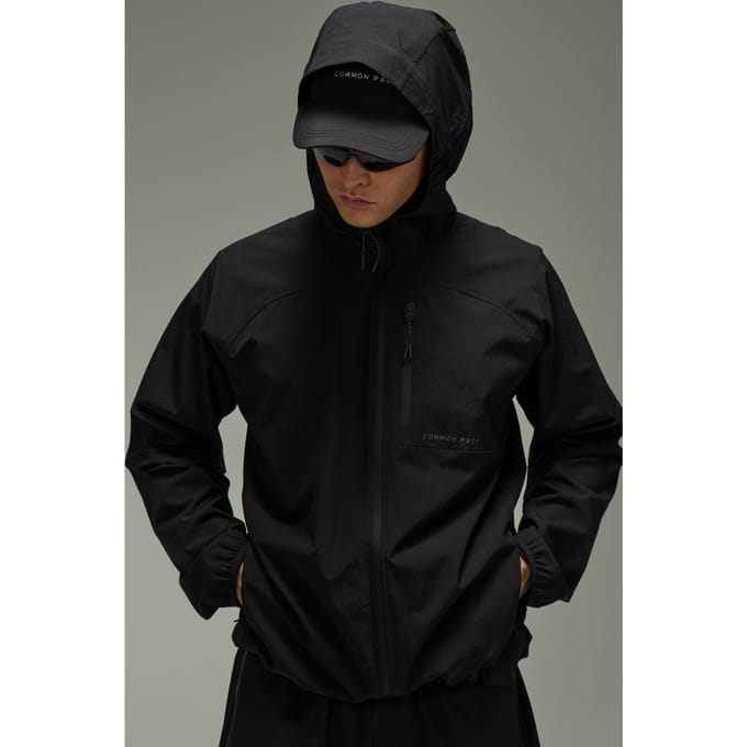 Common Pace Running Ultra Ventilated Windbreaker Jacket | Black | Size 2XL