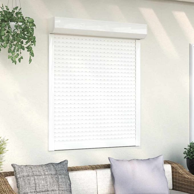vidaXL Rolluik 100x120 cm aluminium wit