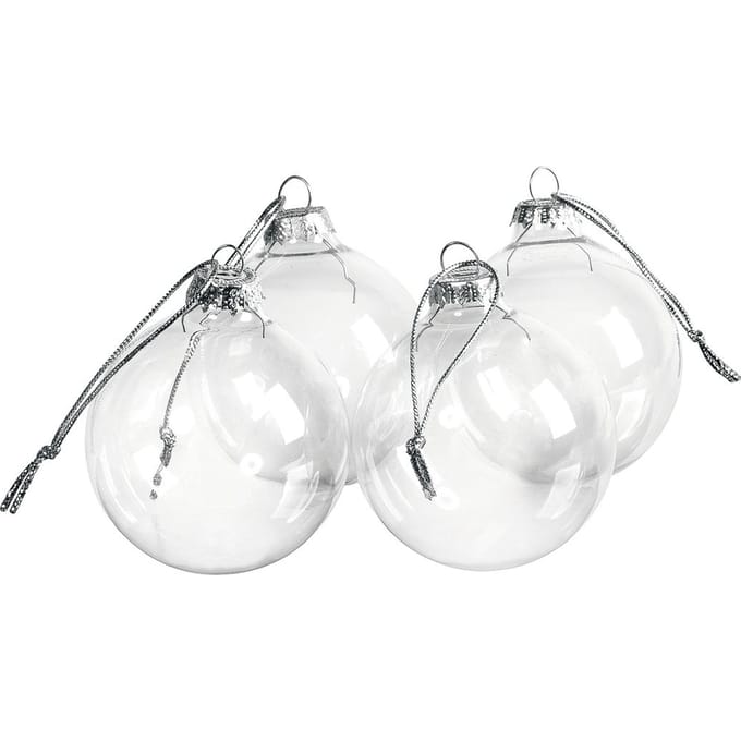 VBS Glazen ballen, Ø 6 cm, 4 stuks