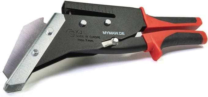 Leisteen schaar 55 mm met perforator voor het bewerken van leisteen en Eternit