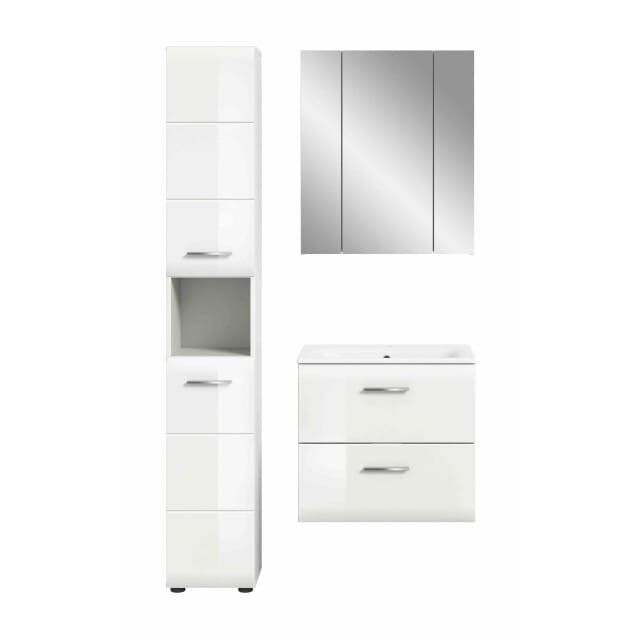 IJs badkamercombinatie wit hoogglans MDF TZ wit NB - 46x105x185cm