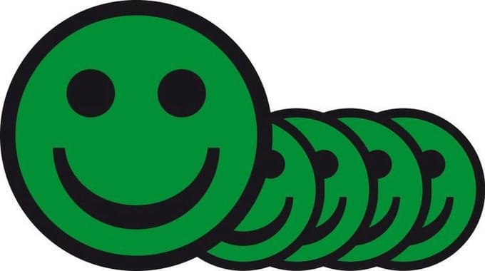 Magnetische smileys 7,5cm – Groen