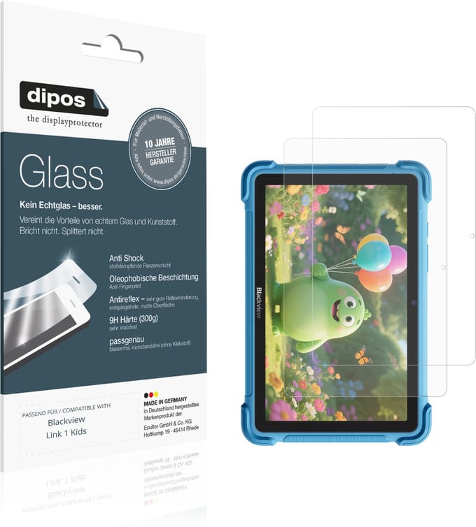 dipos – 2x Matte Pantserfolie geschikt voor Blackview Link 1 Kids | 9H Screenprotector