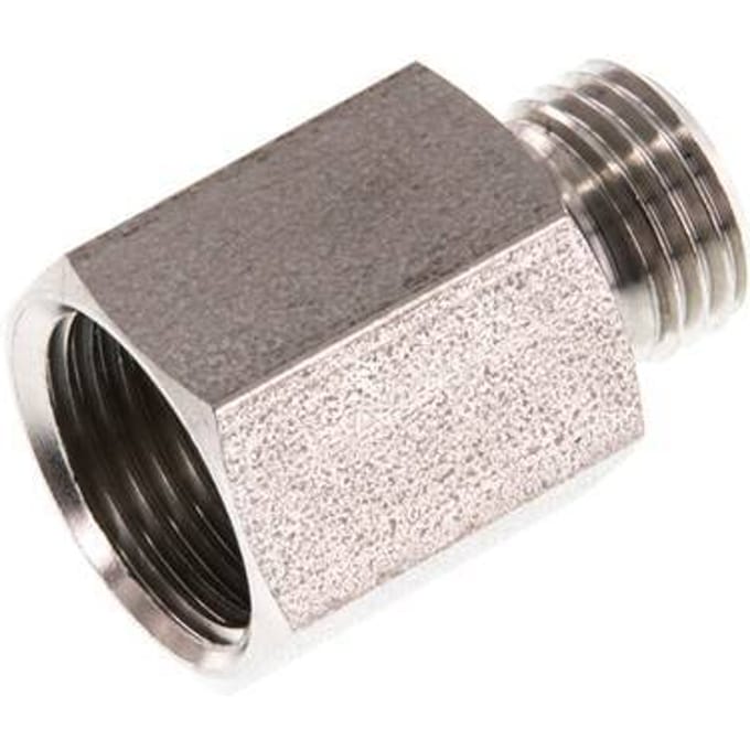 G 3/8'' x G 1/4'' F/M RVS Verloopring 40 Bar