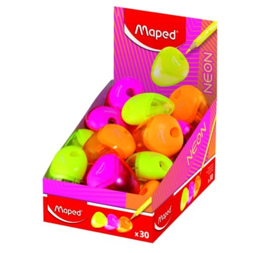 Maped i-gloo NEON puntenslijper, gesorteerde kleuren, display van 30 stuks