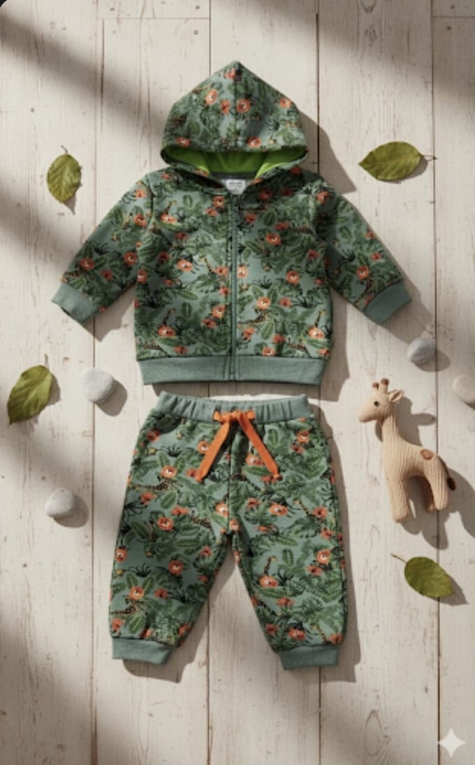 Jungle dieren vest & broek set jongens