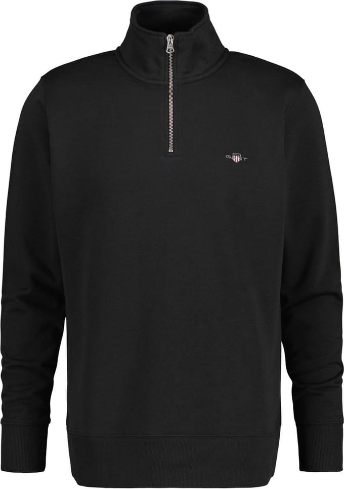 Gant Trui Shield Half-Zip Sweat Zwart / male