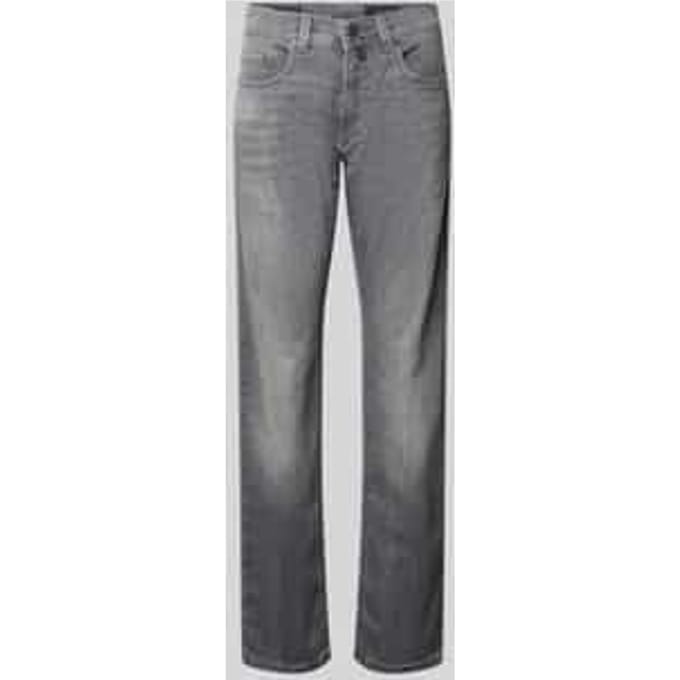 Tapered fit jeans in used-look model 'Lyon'