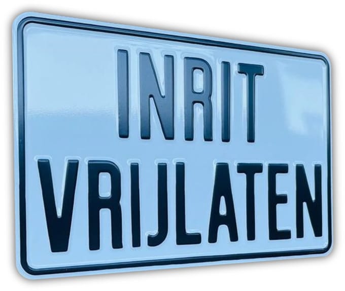 Inrit vrijlaten - Aluminium Geperst - Bord 30x20 cm